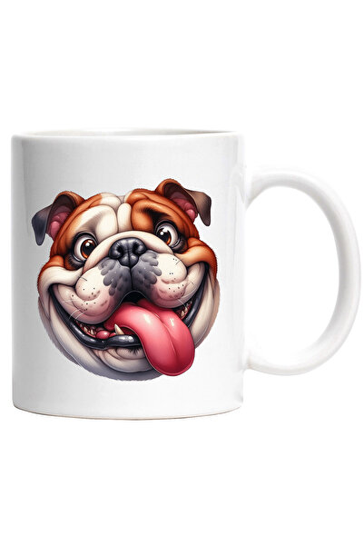 StoryGift Romania Cana cu un cap de caine | ilustratie | vesel | limba scoasa...