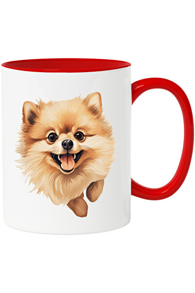 StoryGift Romania Cana cu un catel vesel si blanos de talie mica | ilustratie...