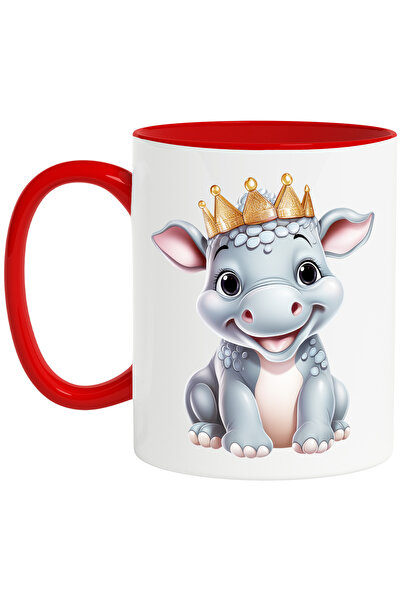 StoryGift Romania Cana cu un pui de hipopotam vesel | ilustratie | poarta o c...