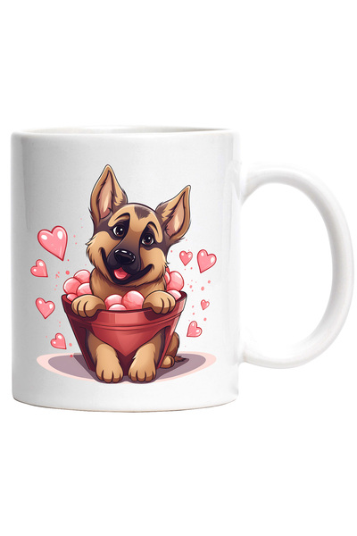 StoryGift Romania Cana cu un caine lup care sta intr-un ghiveci | ilustratie ...