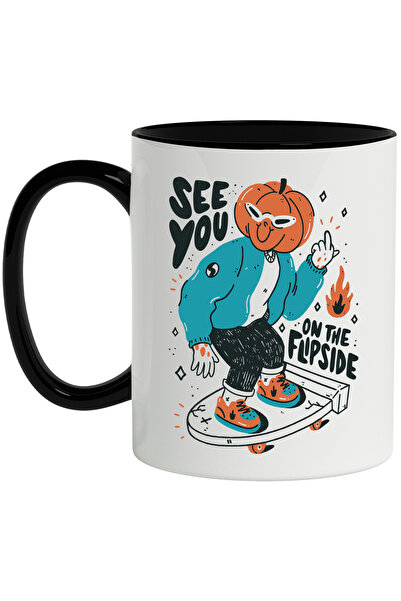 StoryGift Romania Cana Cu Mesaj In Engleza See You On The Flip Side, Dovleac,...