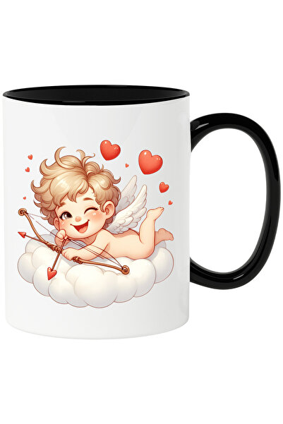 StoryGift Romania Cana cu un bebelus Cupidon care trage cu arcul | ilustratie...