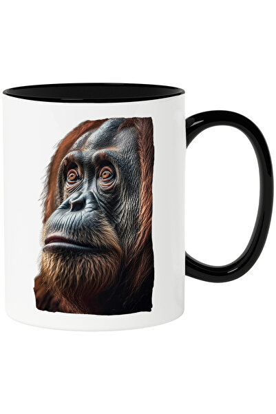 StoryGift Romania Cana Cu Portretul unei Maimute, Ochi Caprui, Animale, Jungl...