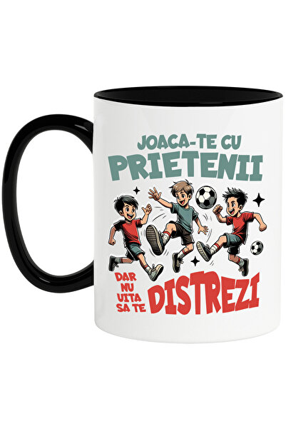 StoryGift Romania Mug with Group of Friends Boys Football Match Fun Sports Fa...