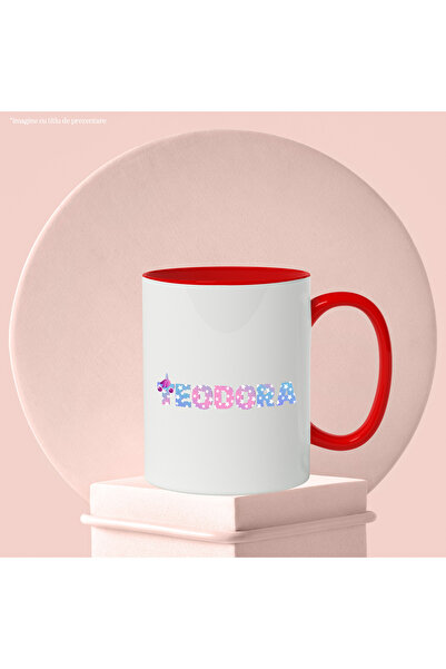 StoryGift Romania Mug With The Name Teodora, Unicorn, Princess, Fairytale, Cute, 330ml, Ceramic with , With ,STG .