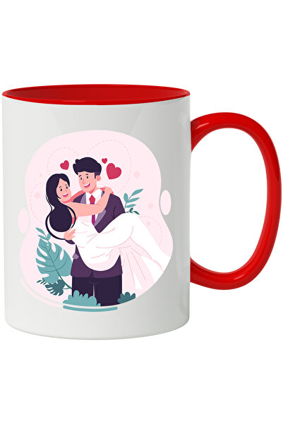 StoryGift Romania Cana Cu Cuplu, Casatorie, Nunta, Inimi, Dragoste, Multicolo...
