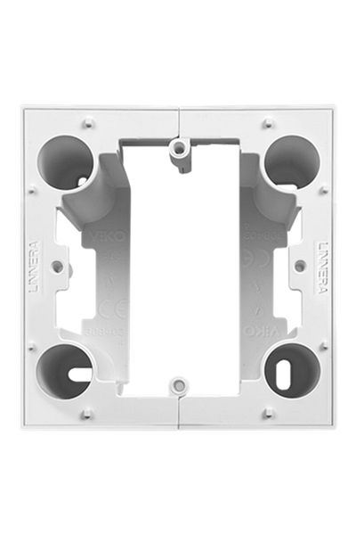 Ledarmy Single Surface Mounted Socket Case Durable Pvc, Easy Installation, White Color