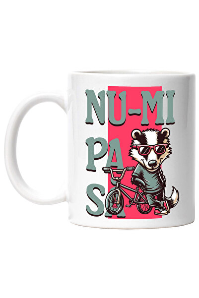 StoryGift Romania Cana Scons cu bicileta gangster text nu-mi pasa, 330ml, Cer...