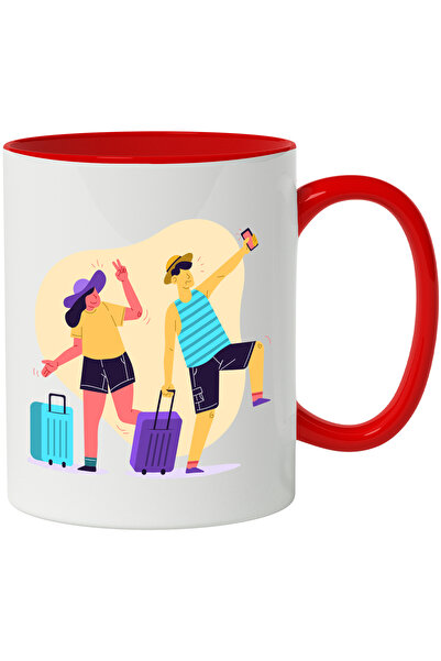 StoryGift Romania Cana Cu Turisti, Calatorie, Cuplu, Bagaje, Troller, Palarie...