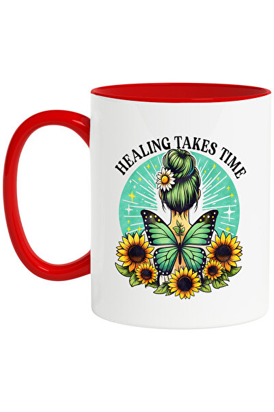 StoryGift Romania Cana cu mesajul "Healing takes time", stilul hippie, cultur...