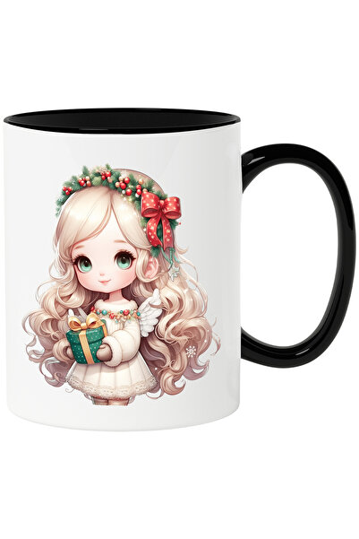 StoryGift Romania Cana cu o fetita dragalasa care tine un cadou | ilustratie ...