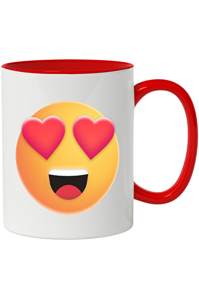 StoryGift Romania Cana Cu Inimi, Ochi, Indragostit, Emoticon, Emoji, Multicol...