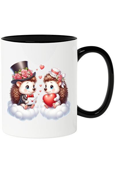 StoryGift Romania Cana cu 2 arici care stau pe norisori | ilustratie | inima ...