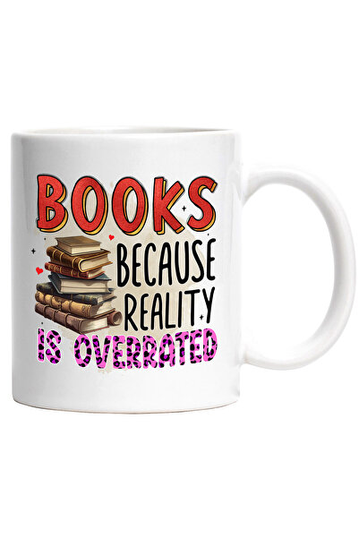 StoryGift Romania Cana cu mesajul "Books, because reality is overrated", cart...
