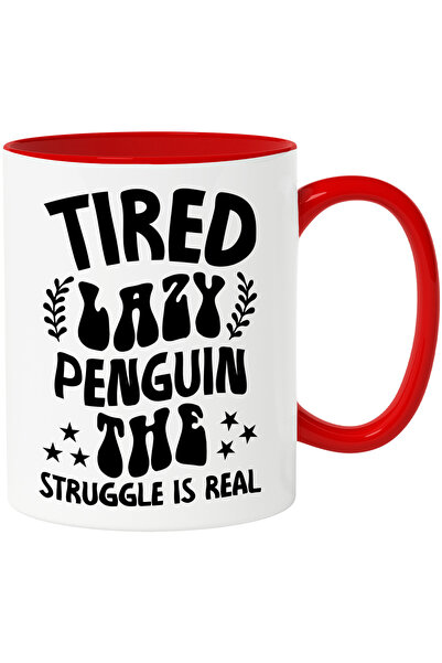 StoryGift Romania Cana cu mesajul "Pinguin lenes si obosit, efortul e real" c...