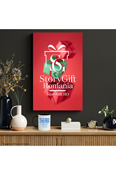 StoryGift Romania Cana cu Mesaj Haios In Limba Romana Albastru text Fac CE Vreau Cand Vreau Si Cum, Cu Maner Negru