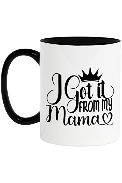 StoryGift Romania Cana pentru cei care se mandresc cu trasaturile mostenite de la mama cu mesaj in, Cu Maner Negru