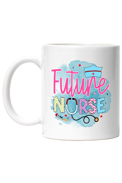 StoryGift Romania Cana cu mesajul "Future nurse", profesie, ilustratie, munca...
