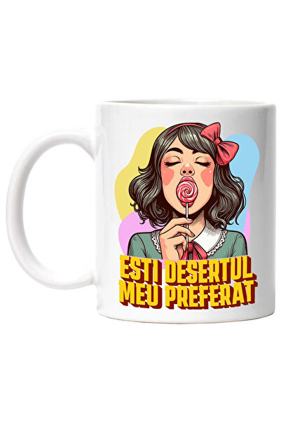 StoryGift Romania Cana cu Fata Cu Funda Rosie Si Acadea Atragatoare Text Esti...