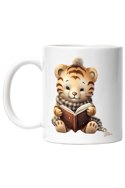 StoryGift Romania Cana cu un pui de tigru care citeste | fular | carte | frig...