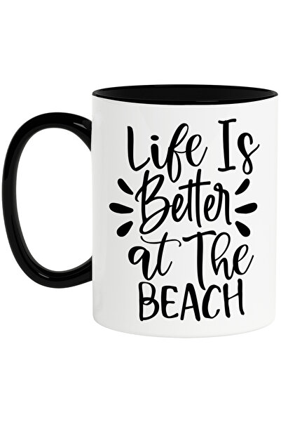 StoryGift Romania Cana cu textul in engleza "Life is better at the beach" - v...