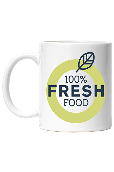 StoryGift Romania Cana Cu Mesaj In Engleza 100% Fresh Food, Cerc Frunza, Manc...