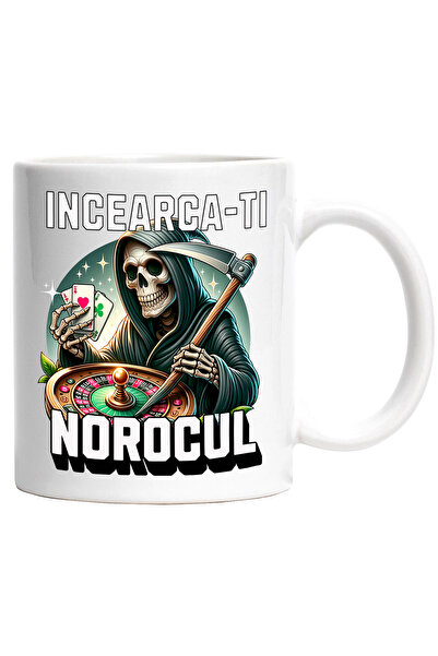 StoryGift Romania Cana moartea cu coasa, joc de noroc, haios, 330ml, Ceramic ...