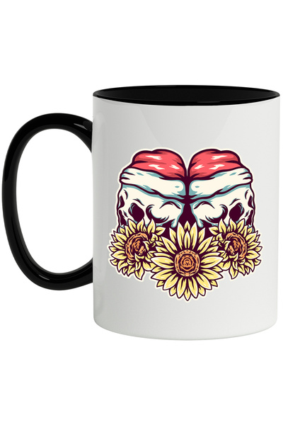 StoryGift Romania Cana Cu Floarea Soarelui, Cranii, Fes Mos Craciun, Multicol...