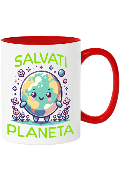 StoryGift Romania Cana salvati planeta pamanat fericit poluare, 330ml, Cerami...