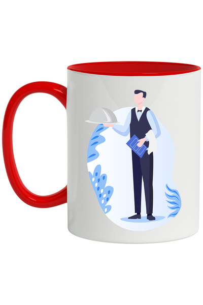 StoryGift Romania Cana Cu Ospatar, Meniu, Servicii, Clos, Multicolor 330 ml, ...