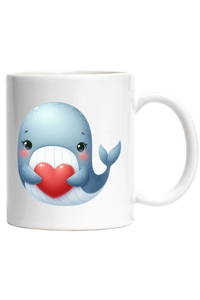 StoryGift Romania Cana cu o balena care tine o inima | fericire | imbujorata ...