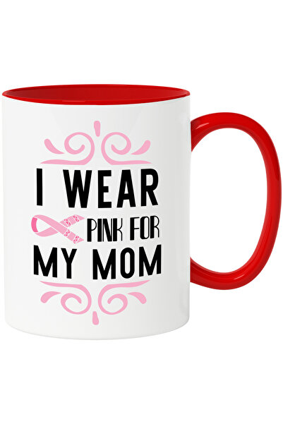 StoryGift Romania Mug for girls who wear pink for their mothers with Red Hand...
