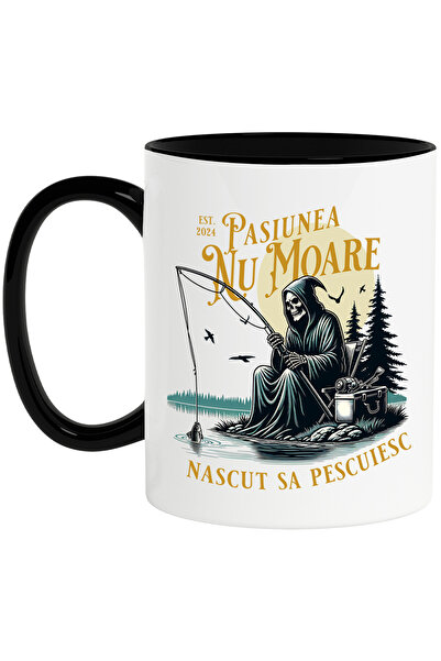 StoryGift Romania Cana Nascut sa Pescuiesc - Pasiunea nu Moare, 330ml, Cerami...