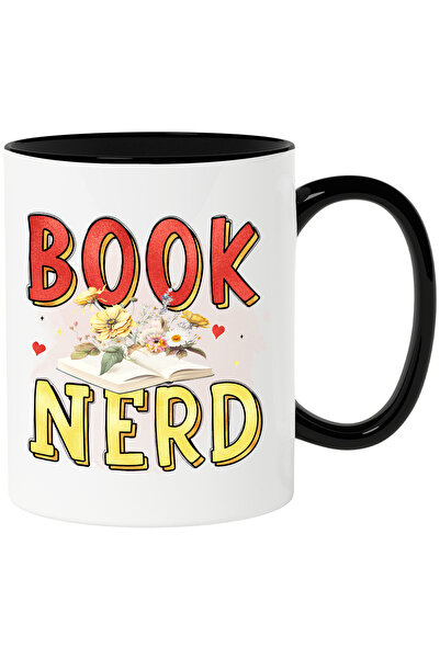 StoryGift Romania Cana cu mesajul "Book nerd", carte, ilustratie, literatura,...