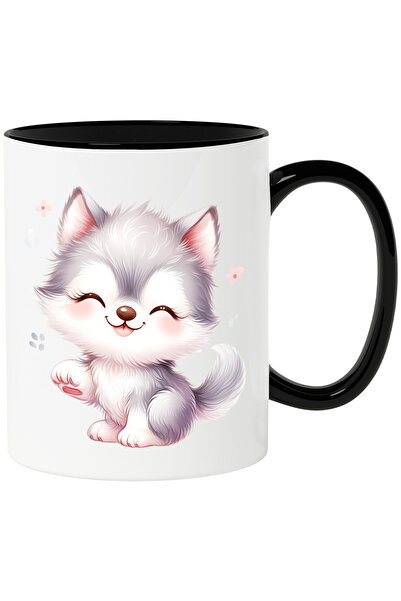 StoryGift Romania Cana cu un pui de lup foarte vesel | ilustratie | in natura...