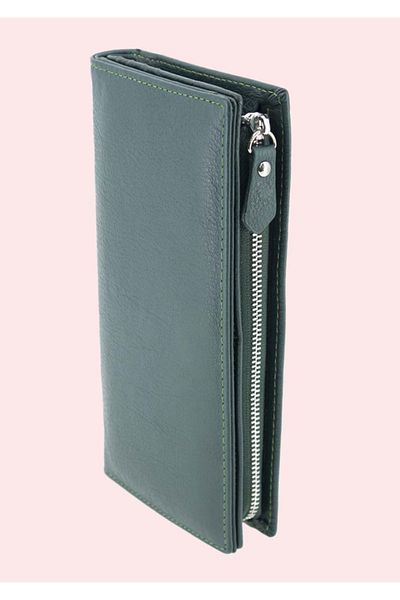 OEM Women's wallet, genuine leather B01, green