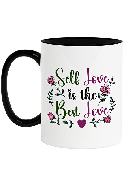StoryGift Romania Cana cu mesajul "Sell love is the best love", ilustratie, m...