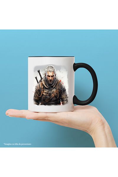 StoryGift Romania Mug With The Witcher, Fantasy, Geralt Of Rivia, Book Series, Multicolor 330 m, With ,STG