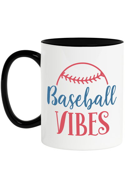StoryGift Romania Cana cu o minge de baseball si textul "Baseball vibes" - vi...