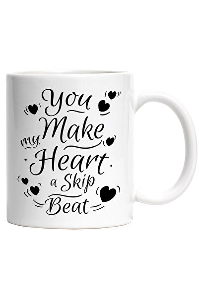 StoryGift Romania Cana Cu Mesaj In Engleza You Make My Heart Skip A Beat, Ini...