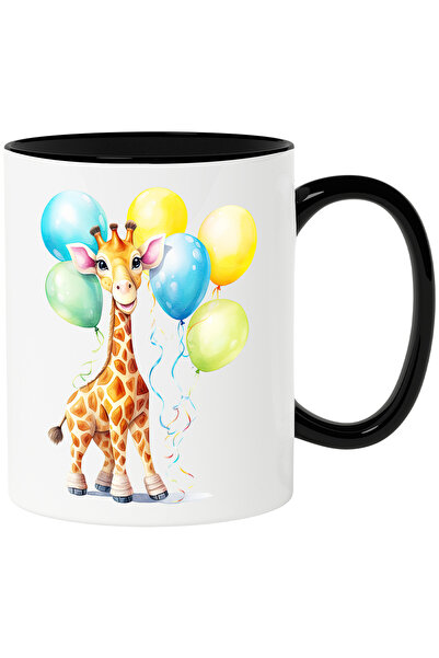 StoryGift Romania Cana cu o girafa vesela la o aniversare | ilustratie | balo...