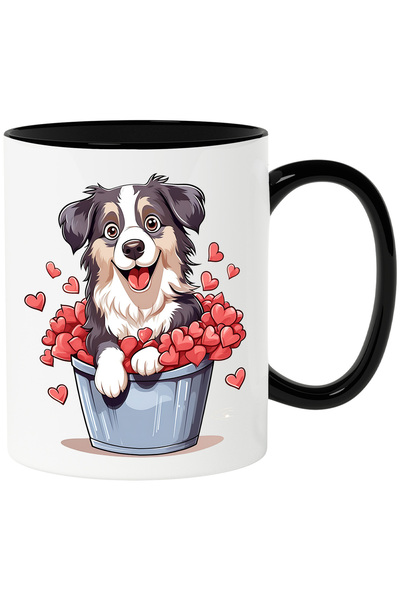 StoryGift Romania Cana cu un catel blanos care sta intr-un castron mare | ilu...