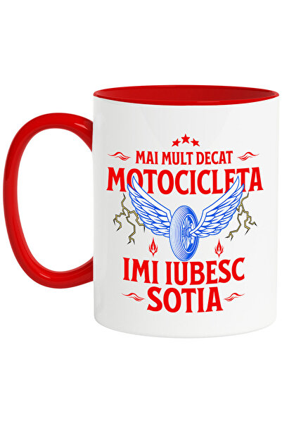 StoryGift Romania Mug with Motor Wheel With Angel Wings Passion Motorcycle Fu...