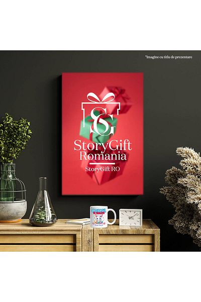 StoryGift Romania Cana cu Iepure Alb Cu Ochii Albastru oua Colorate Text Cineva Te Iubeste Paste F, Cu Maner Alb
