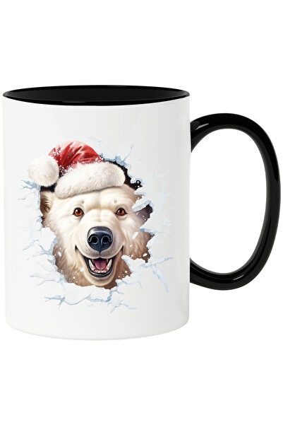 StoryGift Romania Cana cu un urs polar care poarta o caciula de Craciun | ilu...