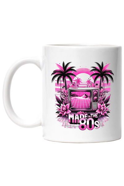 StoryGift Romania Cana cu mesajul "Made in the 80s", ilustratie, stil retro, ...