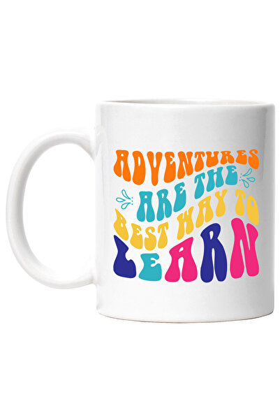 StoryGift Romania Cana cu mesajul in engleza "Adventures are the best way to ...