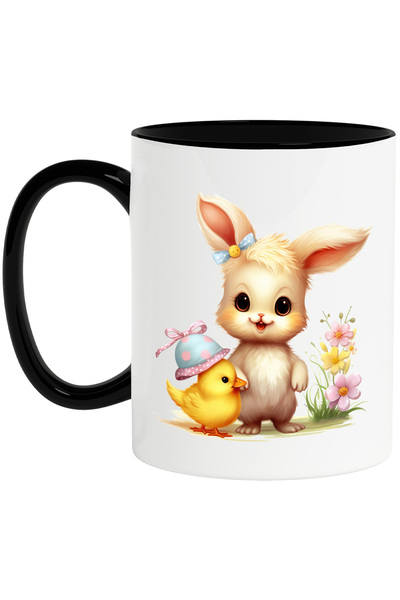 StoryGift Romania Cana cu un iepuras vesel care sta langa o ratusca | ilustra...