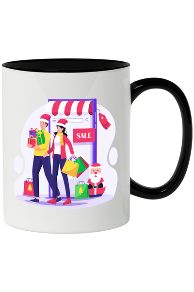 StoryGift Romania Cana Cu Mos Craciun, Pungi De Cumparaturi, Fular, Multicolo...