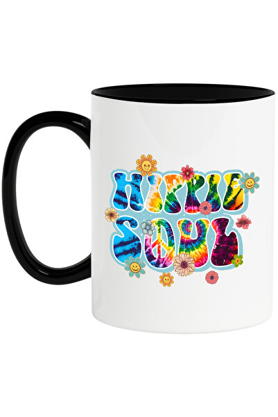 StoryGift Romania Cana cu mesajul "Hippie soul", stilul hippie, cultura, ilus...